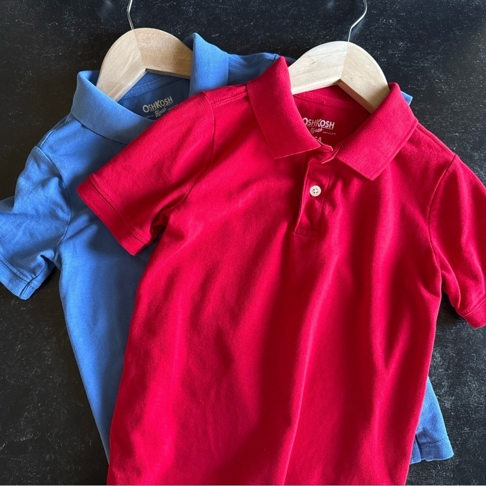 Oshkosh B’Gosh Boy’s 2 Polos Bundle Red/Blue Size 6/6A - Picture 2 of 10